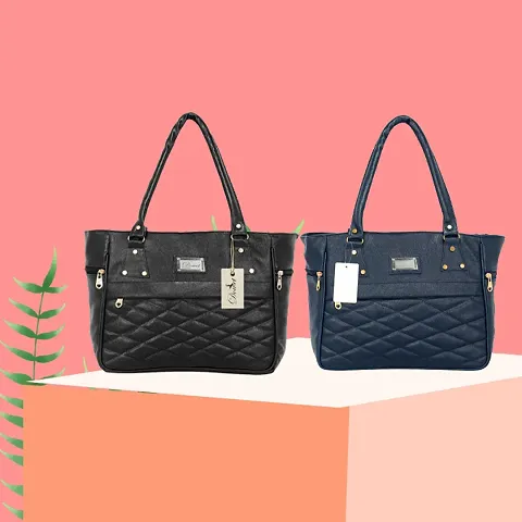 Elegant PU Handbags For Women- Pack Of 2