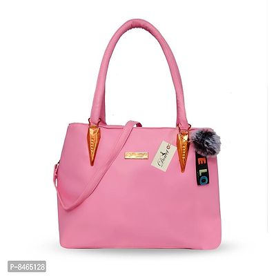 Elegant Pink PU Handbags For Women