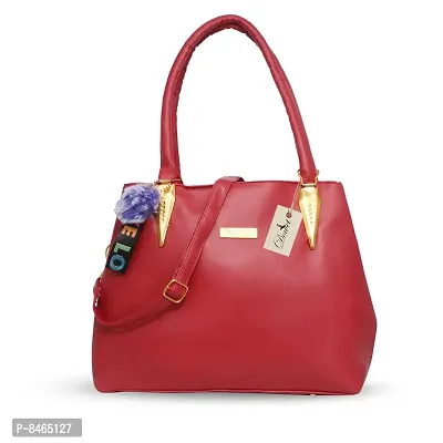 Elegant Maroon PU Handbags For Women