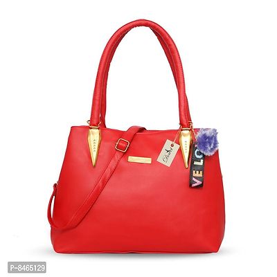 Elegant Red PU Handbags For Women-thumb0