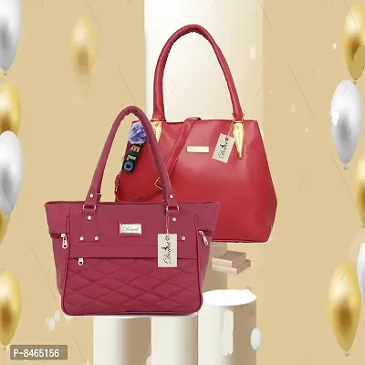 Elegant PU Handbags For Women- Pack Of 2-thumb0