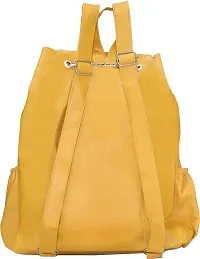 Stylish Yellow PU Backpacks For Women-thumb3