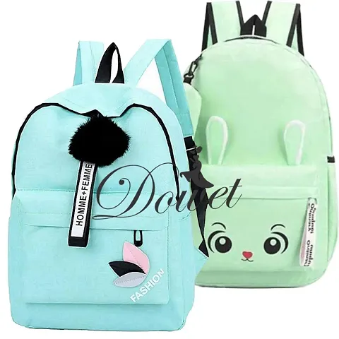 Stylist Pu Backpacks For Women Pack Of 2