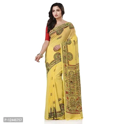 Stylish Fancy Cotton Saree With Blouse Piece For Women-thumb0