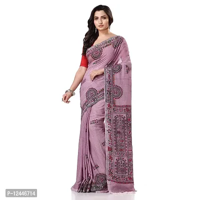 Stylish Fancy Cotton Saree With Blouse Piece For Women-thumb0