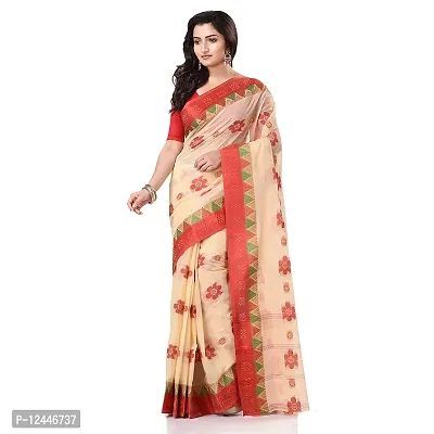 Stylish Fancy Cotton Saree With Blouse Piece For Women-thumb0