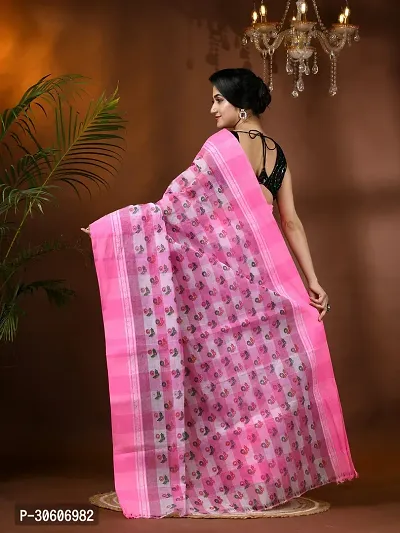 Trendy Handloom Cotton Printed Saree Without Blouse Piece-thumb5