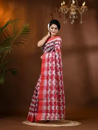 Trendy Handloom Cotton Printed Saree Without Blouse Piece-thumb2