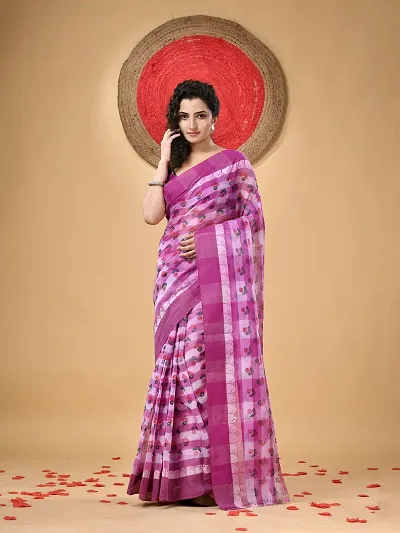 Glamorous Cotton Saree without Blouse piece 