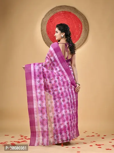 Trendy Handloom Cotton Printed Saree Without Blouse Piece-thumb5