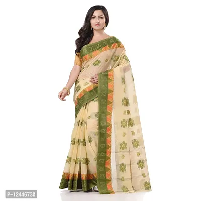 Stylish Fancy Cotton Saree With Blouse Piece For Women-thumb0