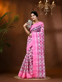 Trendy Handloom Cotton Printed Saree Without Blouse Piece-thumb3