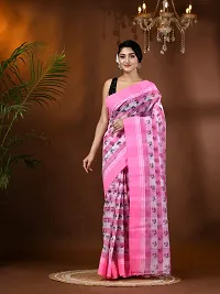 Trendy Handloom Cotton Printed Saree Without Blouse Piece-thumb1