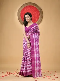 Trendy Handloom Cotton Printed Saree Without Blouse Piece-thumb1