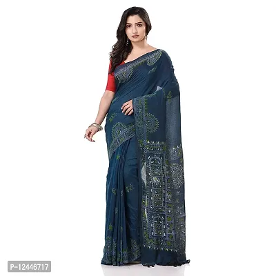 Stylish Fancy Cotton Saree With Blouse Piece For Women