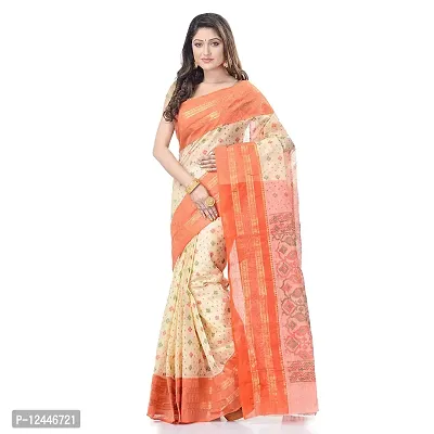 Stylish Fancy Cotton Saree With Blouse Piece For Women-thumb0