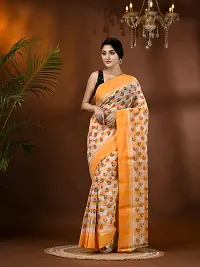 Trendy Handloom Cotton Printed Saree Without Blouse Piece-thumb3