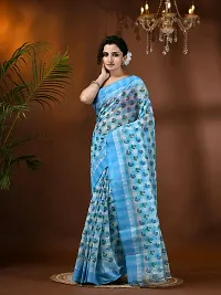 Trendy Handloom Cotton Printed Saree Without Blouse Piece-thumb3