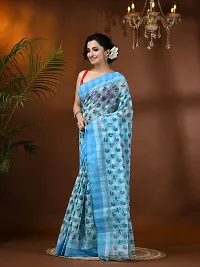 Trendy Handloom Cotton Printed Saree Without Blouse Piece-thumb4