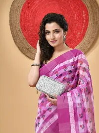 Trendy Handloom Cotton Printed Saree Without Blouse Piece-thumb3