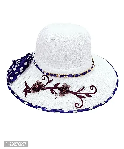 Beautiful Designer White Hat For Women-thumb0