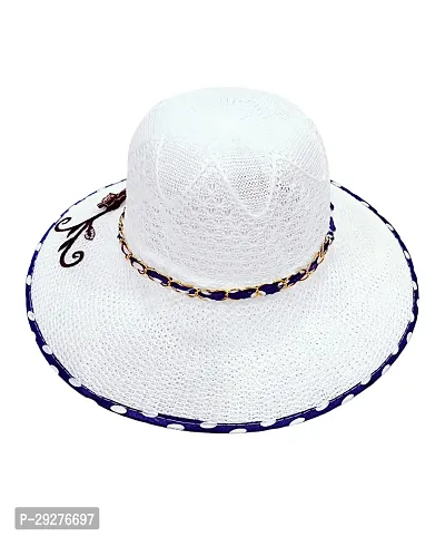 Beautiful Designer White Hat For Women-thumb2