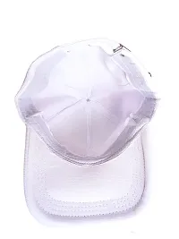 Stylish White Cap For Women With Golden Butterfly Design-thumb1