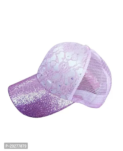 Stylish Netted Pink Cap For Women
