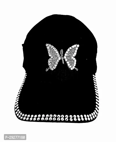 Stylish Black  White Designer Cotton Cap Combo Pack of 2 For Women-thumb2