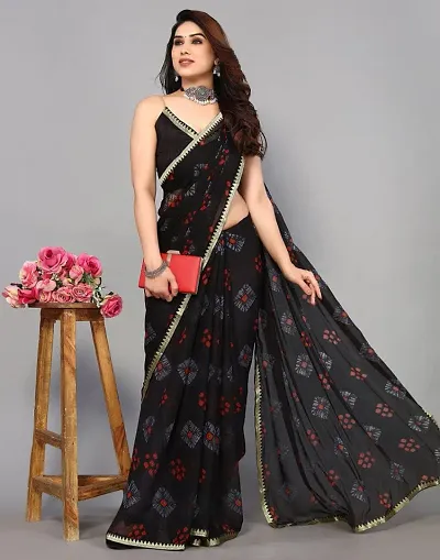 Hot Selling Georgette Saree with Blouse piece 