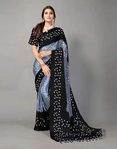 Art Silk Printed Saree with Blouse piece