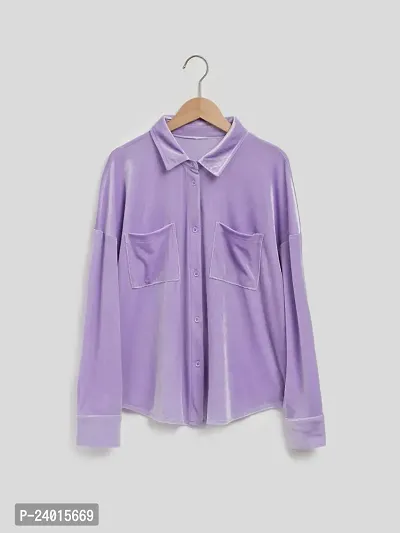 Elegant Cambric Cotton Shirt For Women