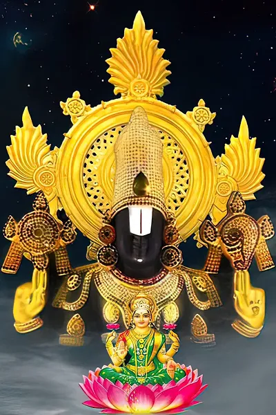 Wallpics? Tirupati Balaji - Lord Venkateswara Swamy Hindu Religious Vinyl Sticker for Home d?cor II(60cm x 90cm) jican5000