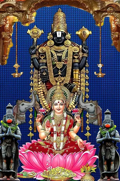 Wallpics? Tirupati Balaji - Lord Venkateswara Swamy Hindu Religious Vinyl Sticker for Home d?cor II(60cm x 90cm) jican5000