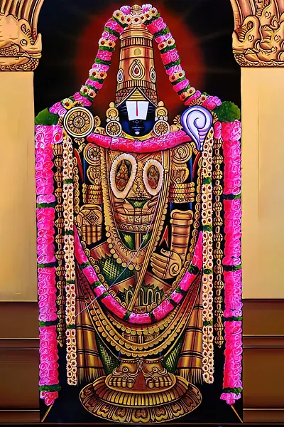 Wallpics? Tirupati Balaji - Lord Venkateswara Swamy Hindu Religious Vinyl Sticker for Home d?cor II(60cm x 90cm) jican5000