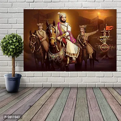 Wallpics?Chhatrapati Shivaji Maharaj Glossy Photo Paper Poster II (60cm x 90cm) (unframed) II gljican310-3