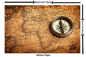 wallpics? Vintage World Map Fully Waterproof Vinyl Sticker Poster for Living Room,Bedroom,Office,Kids Room,Hall(12X18)-thumb1