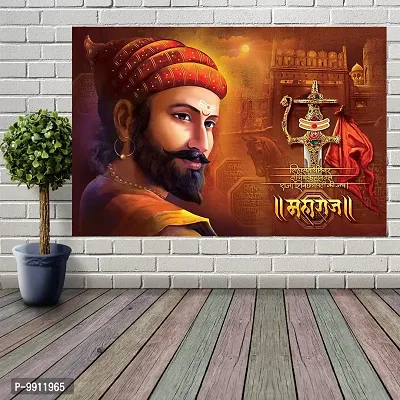 Wallpics?Chhatrapati Shivaji Maharaj Glossy Photo Paper Poster II (60cm x 90cm) (unframed) II gljican303-3