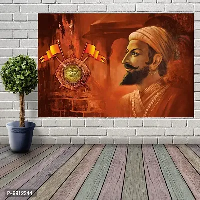 Wallpics?Chhatrapati Shivaji Maharaj Glossy Photo Paper Poster II (60cm x 45cm) (unframed) II gljican311-2