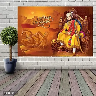 Wallpics?Chhatrapati Shivaji Maharaj Glossy Photo Paper Poster II (60cm x 90cm) (unframed) II gljican307-3