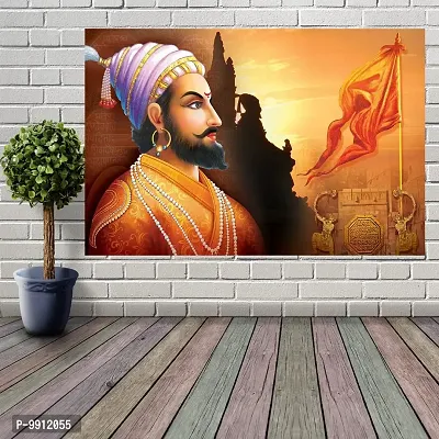 Wallpics?Chhatrapati Shivaji Maharaj Glossy Photo Paper Poster II (60cm x 90cm) (unframed) II gljican318-3