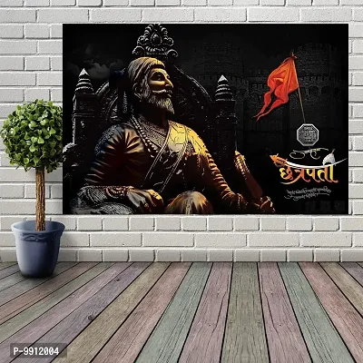 Wallpics?Chhatrapati Shivaji Maharaj Glossy Photo Paper Poster II (60cm x 45cm) (unframed) II gljican301-2