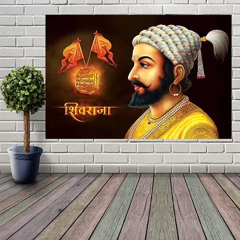 Wallpics?Chhatrapati Shivaji Maharaj Glossy Photo Paper Poster II (30cm x 45cm) (unframed) II gljican301-1