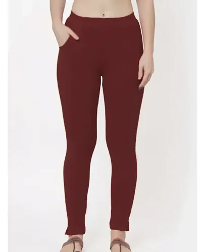 Classic Lycra Solid Leggings for Women