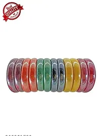 Trendy Glossy Glass Bangle Kada Set For Women And Girls Pack Of 12-thumb1