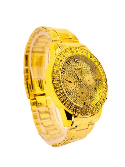 unique High Quality Diamond Analog Wristwatch for Men