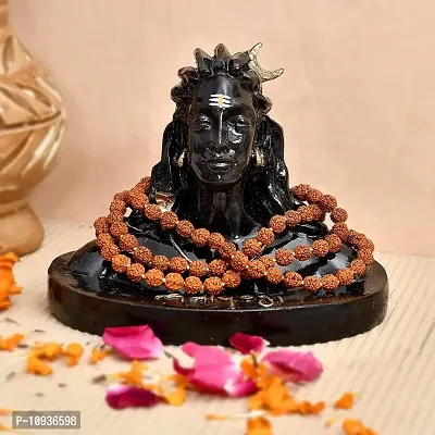 Adiyogi shiva statue for car dashboard,with mala,Pooja and gifting,Mahadev murti,idol,lord Adiyogi Shankara for home and office decoratiof size small 5x6 inches ,