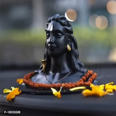 Adiyogi shiva statue for car dashboard with mala,Pooja and gifting,Mahadev murti,idol,lord Adiyogi Shankara for home and office decoratiof size small 5x6 inches ,