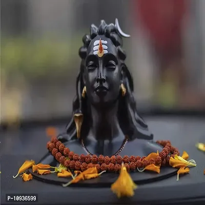 Adiyogi shiva statue for car dashboard with mala ,Pooja and gifting,Mahadev murti,idol,lord Adiyogi Shankara for home and office decoratiof size small 5x6 inches ,