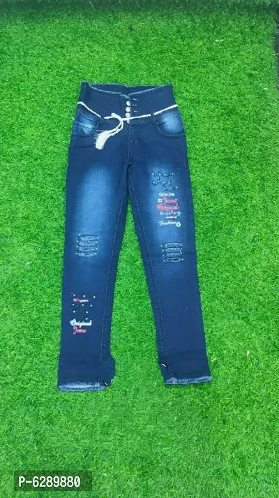 Stylish Denim Jeans For Girls-thumb0